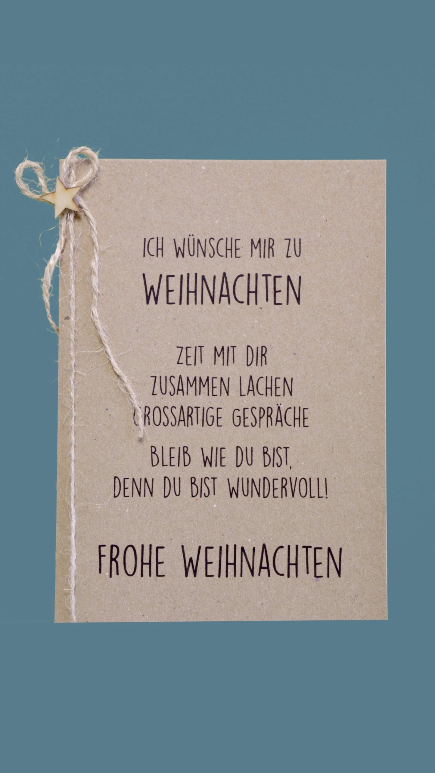 Kraftpapierkarte A6/C6 "Zeit der Wünsche"