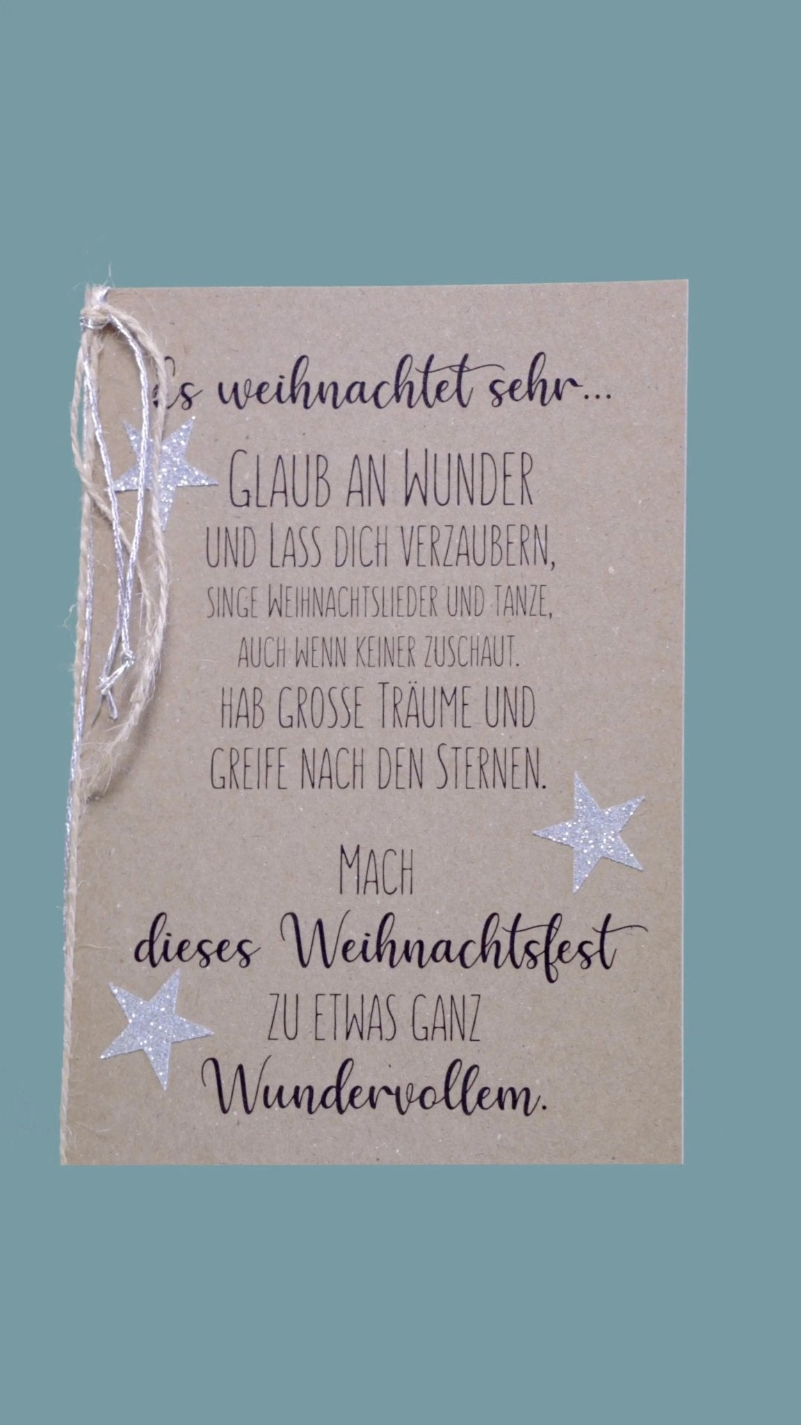Kraftpapierkarte A6/C6 "Es weihnachtet sehr..." - Weihnachtsfabrik