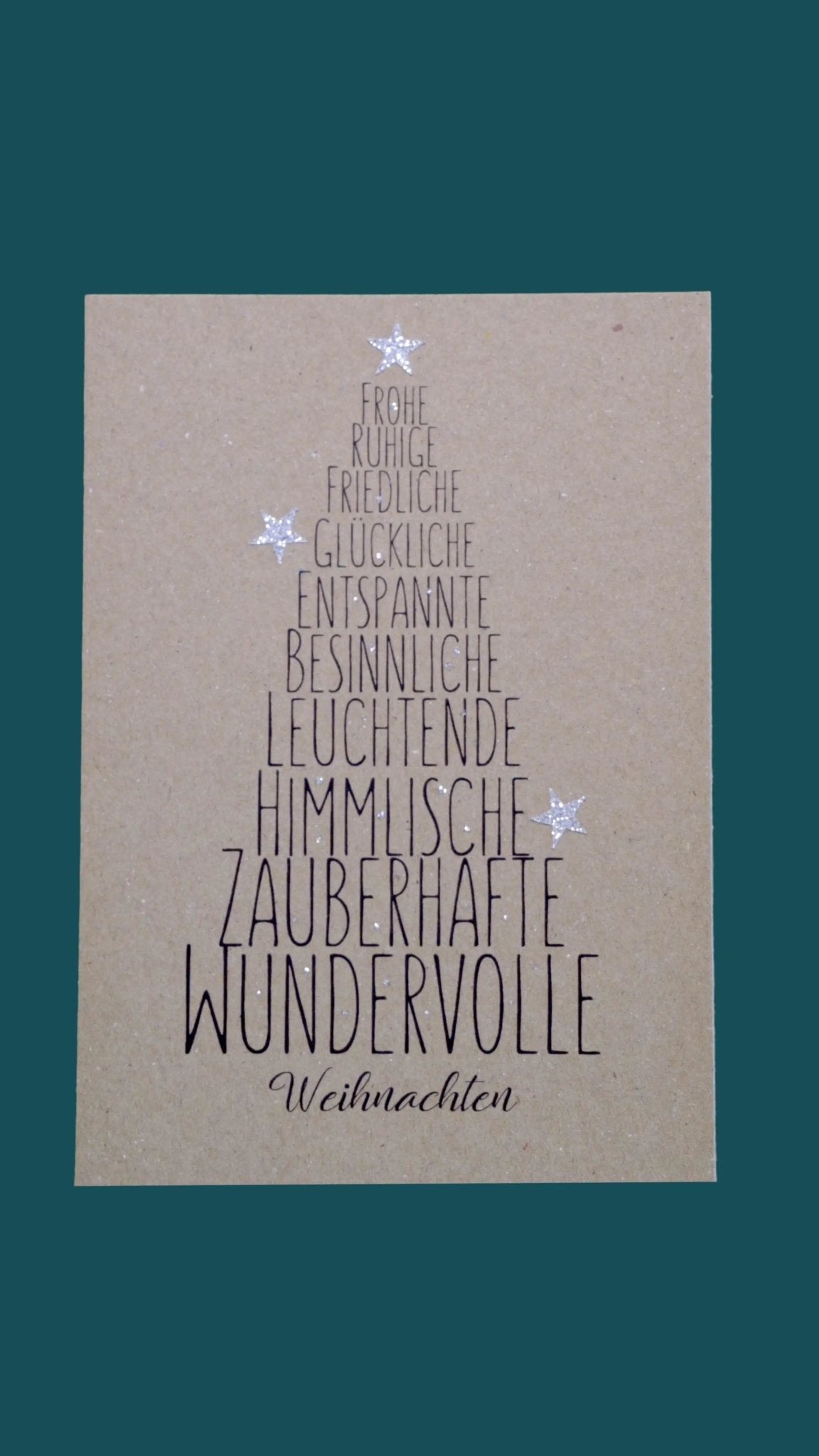 Kraftpapierkarte A6/C6 "Tannenbaum" - Weihnachtsfabrik