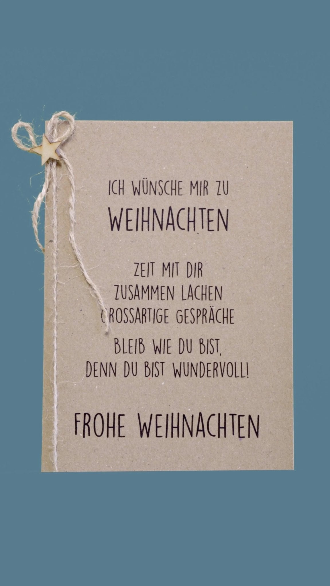 Kraftpapierkarte A6/C6 "Zeit der Wünsche" - Weihnachtsfabrik