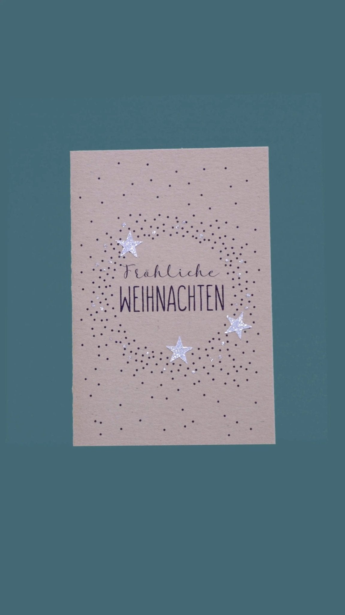Kraftpapierkarte A7 / C7 "Fröhliche Weihnachten" - Weihnachtsfabrik