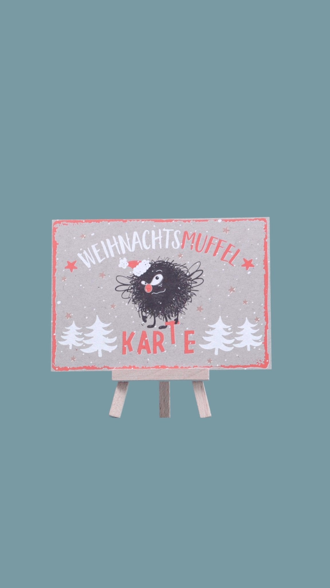 Postkarte «Weihnachtsmuffel» A6 / C6 - Weihnachtsfabrik