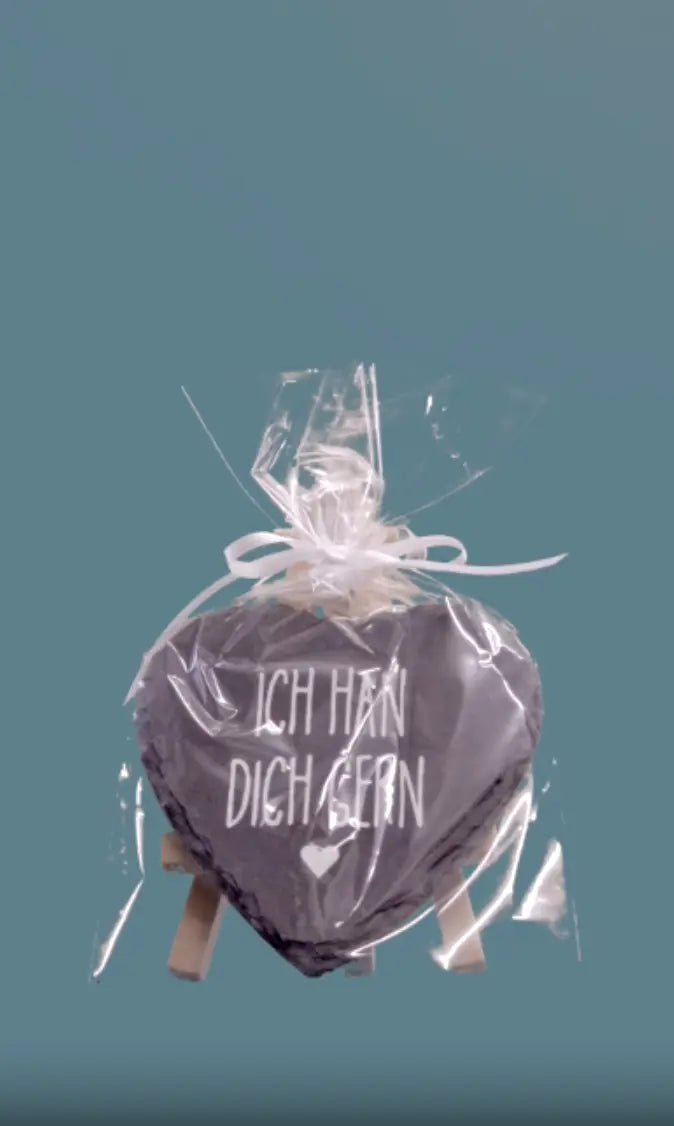 Schieferherz «Ich han dich gern» - Weihnachtsfabrik