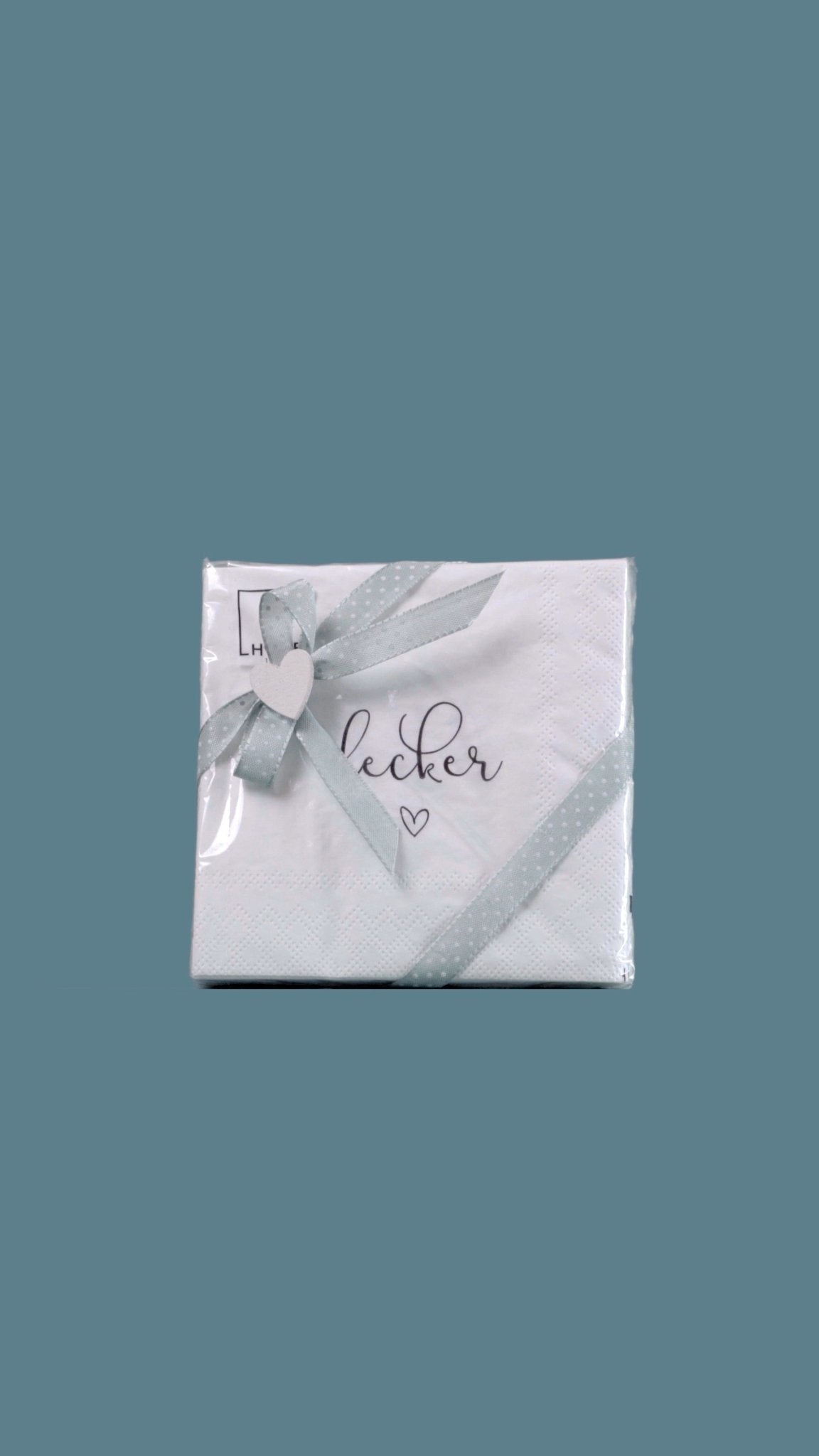 Serviette "lecker" - Weihnachtsfabrik