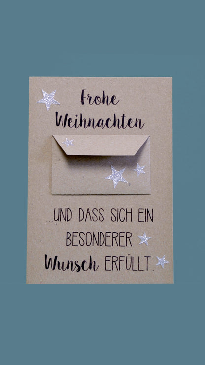 Kraftpapierkarte A6/C6 "Weihnachtswunsch"