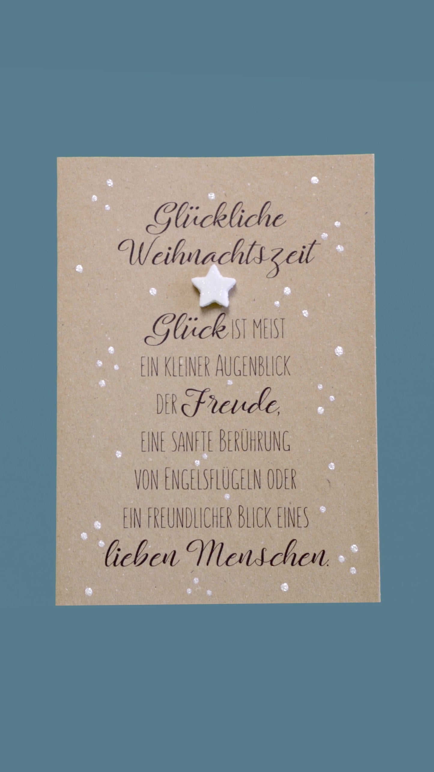 Kraftpapierkarte A6/C6 "Glückliche Weihnachtszeit"