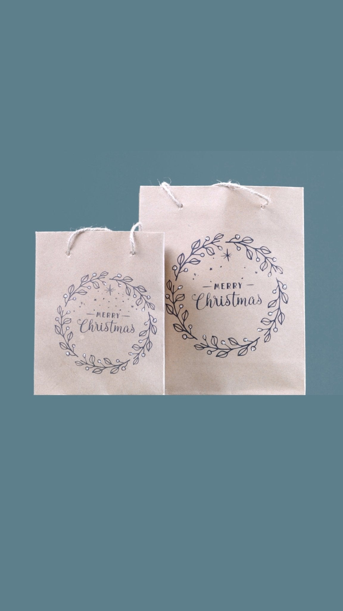 Geschenktüte «Merry Christmas» klein - Weihnachtsfabrik