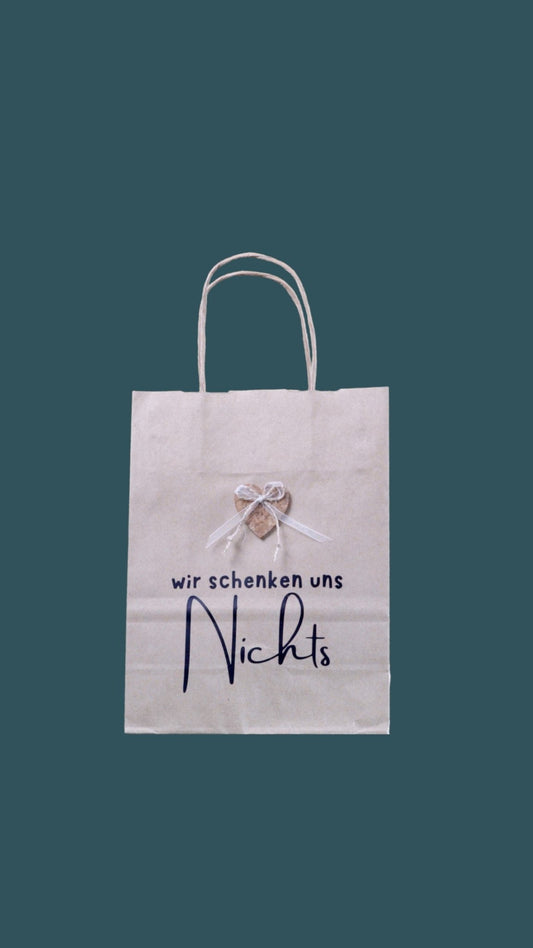 Geschenktüte «Wir schenken uns Nichts» - Weihnachtsfabrik