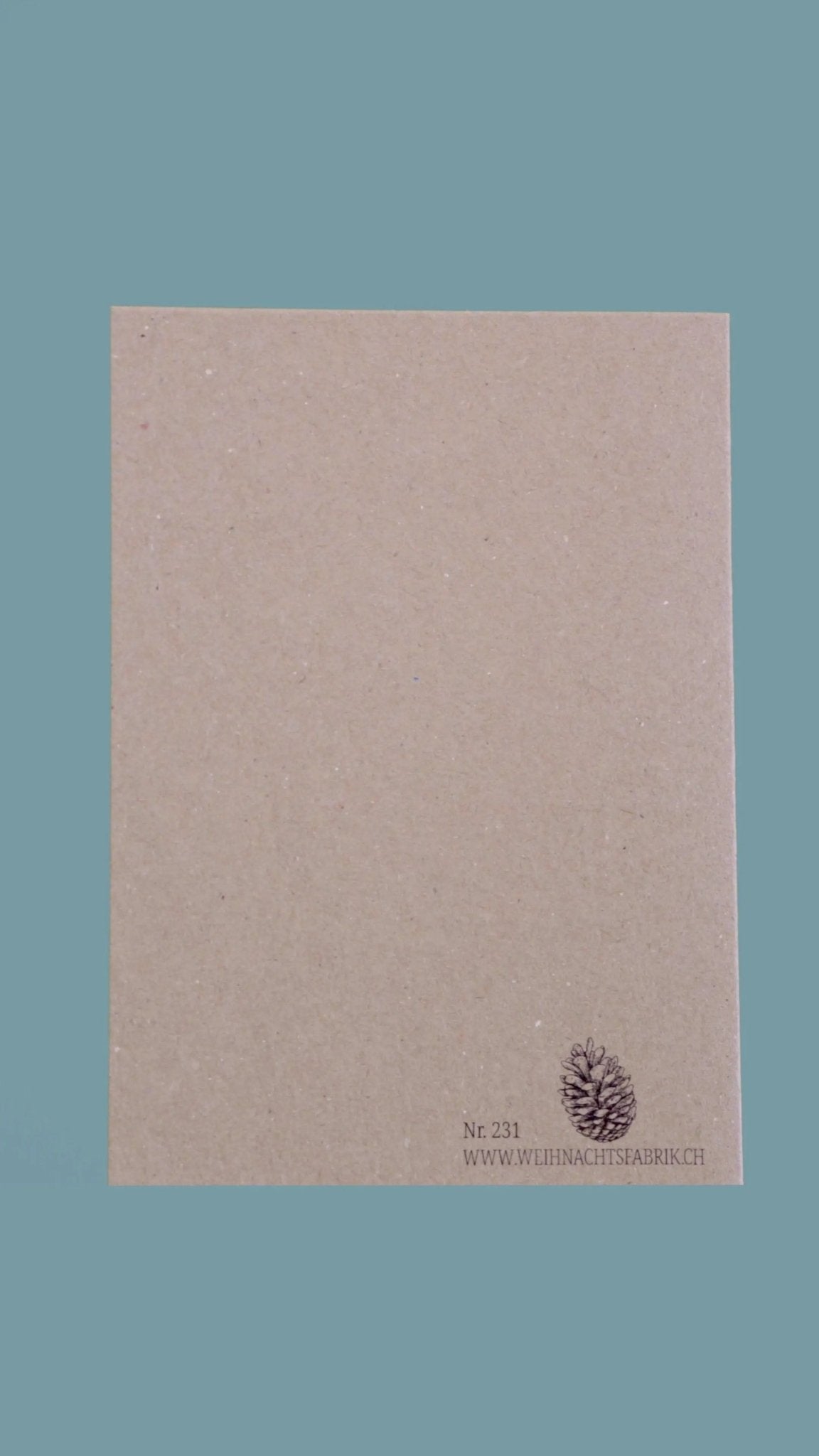 Kraftpapierkarte A6/C6 "An Weihnachten werden Wünsche wahr!" - Weihnachtsfabrik