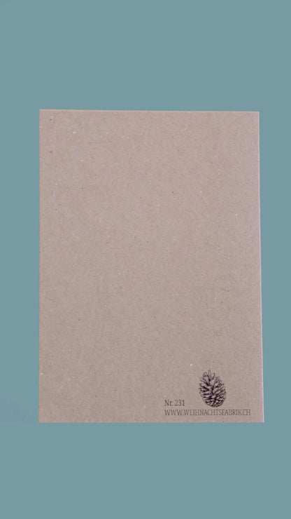 Kraftpapierkarte A6/C6 "An Weihnachten werden Wünsche wahr!" - Weihnachtsfabrik