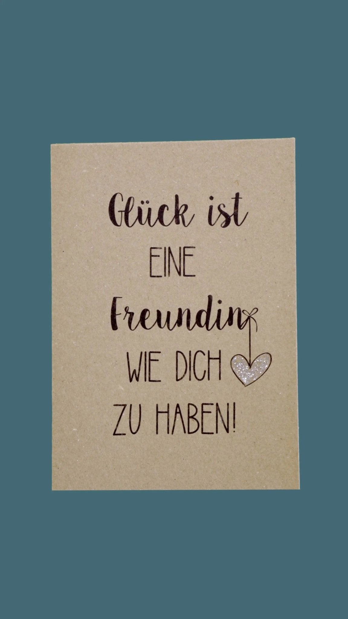 Kraftpapierkarte A6/C6 "Freundin" - Weihnachtsfabrik