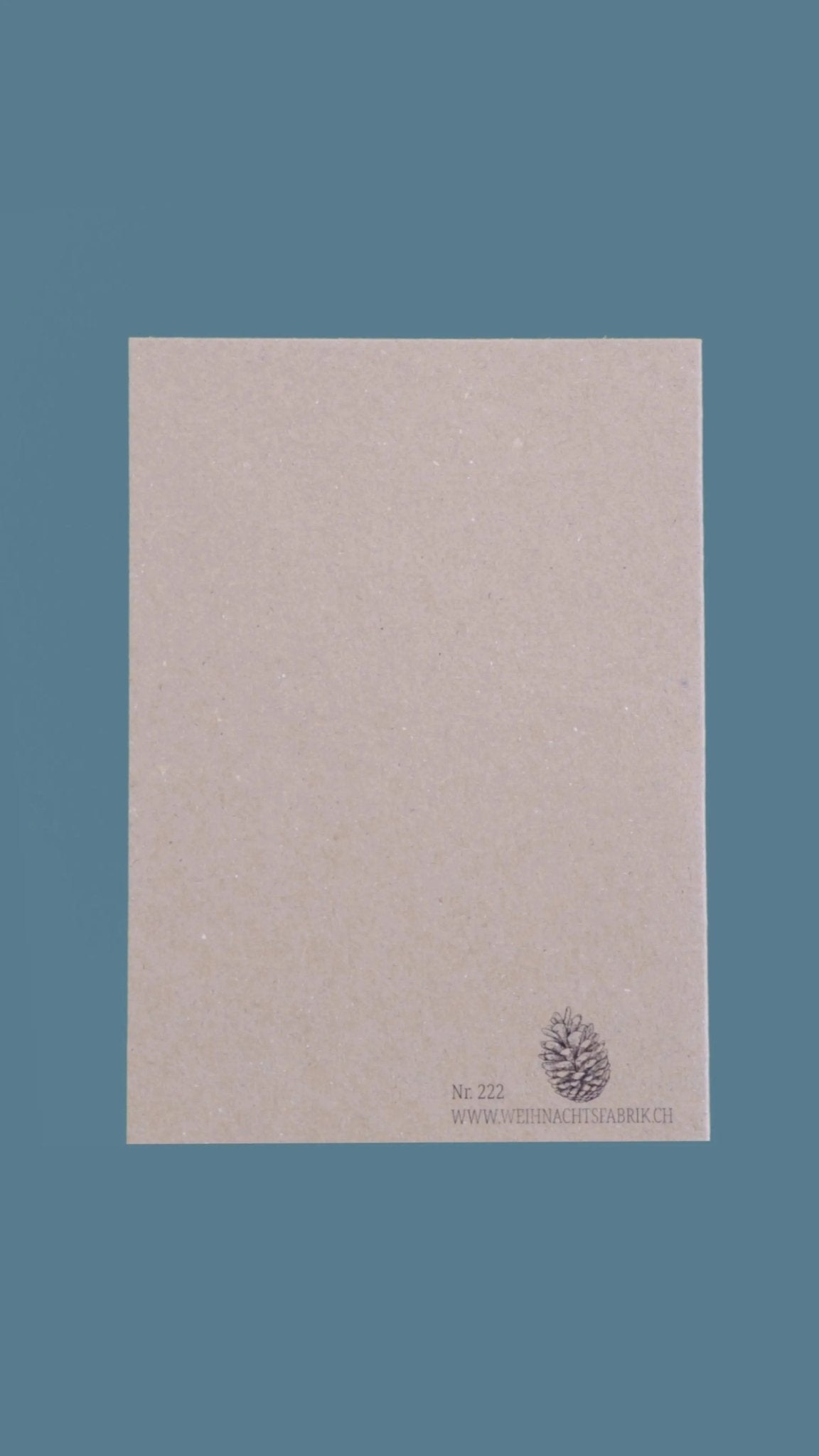 Kraftpapierkarte A6/C6 "Frohe Weihnachten" - Weihnachtsfabrik