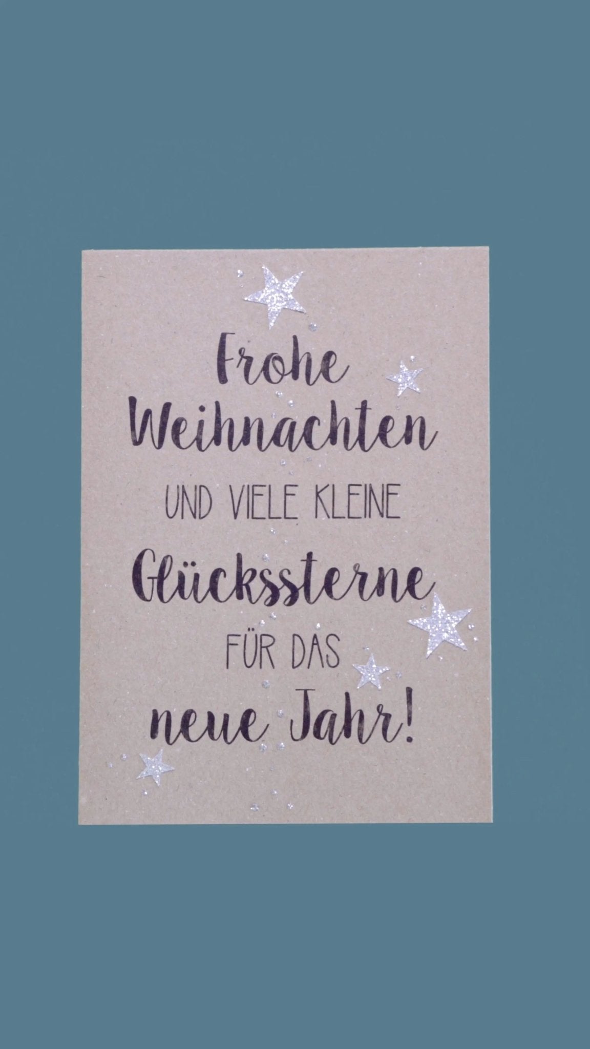 Kraftpapierkarte A6/C6 "Frohe Weihnachten" - Weihnachtsfabrik