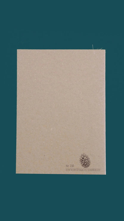 Kraftpapierkarte A6/C6 "Von Herzen" - Weihnachtsfabrik