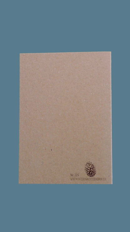 Kraftpapierkarte A6/C6 "Weihnachtswunsch" - Weihnachtsfabrik