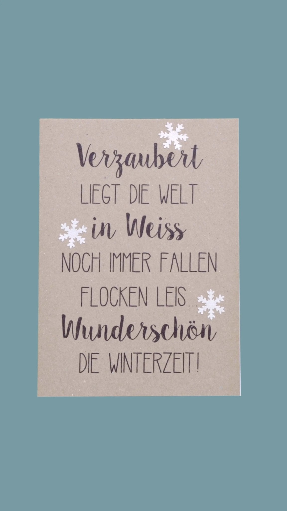 Kraftpapierkarte A6/C6 "Winterzeit" - Weihnachtsfabrik