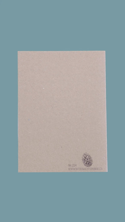 Kraftpapierkarte A6/C6 "Winterzeit" - Weihnachtsfabrik