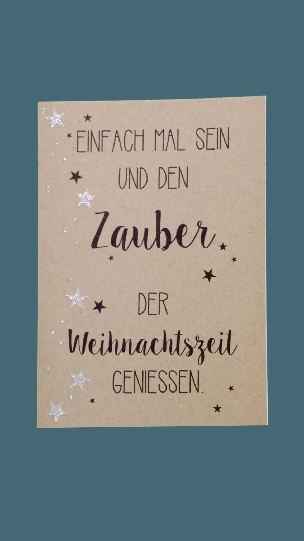 Kraftpapierkarte A6/C6 "Zauber der Weihnachtszeit" - Weihnachtsfabrik