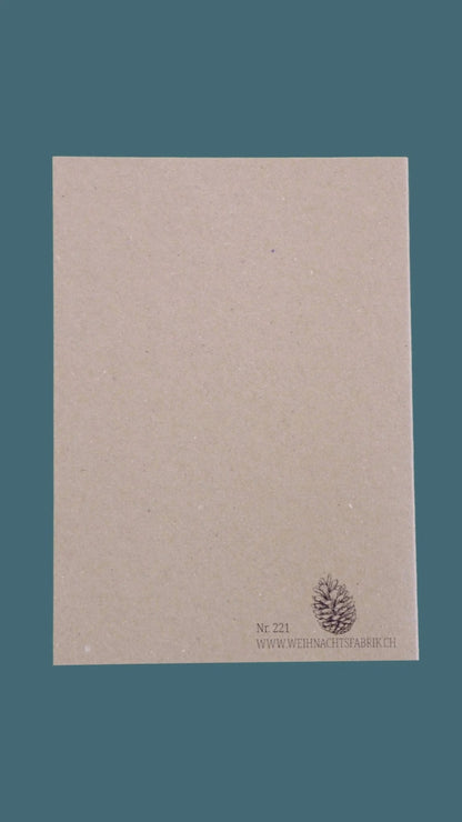 Kraftpapierkarte A6/C6 "Zauber der Weihnachtszeit" - Weihnachtsfabrik