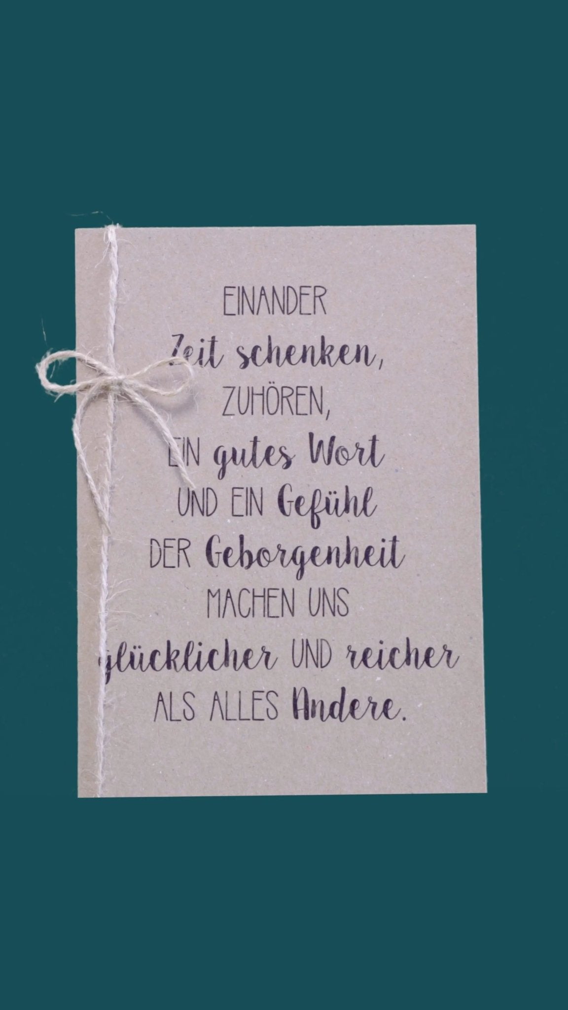 Kraftpapierkarte A6/C6 "Zeit schenken" - Weihnachtsfabrik