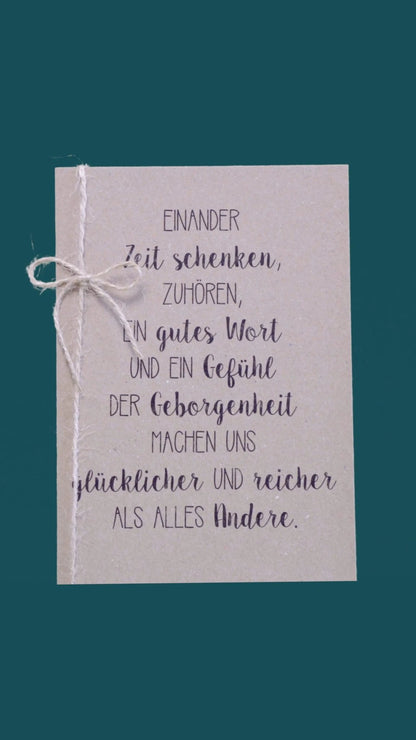 Kraftpapierkarte A6/C6 "Zeit schenken" - Weihnachtsfabrik