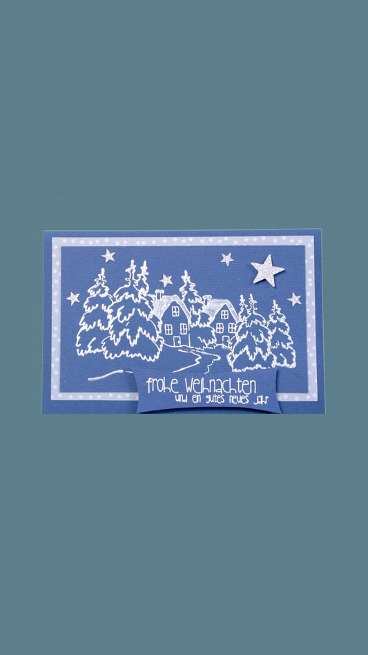 Kreativkarte «Winterwald» E6 - Weihnachtsfabrik