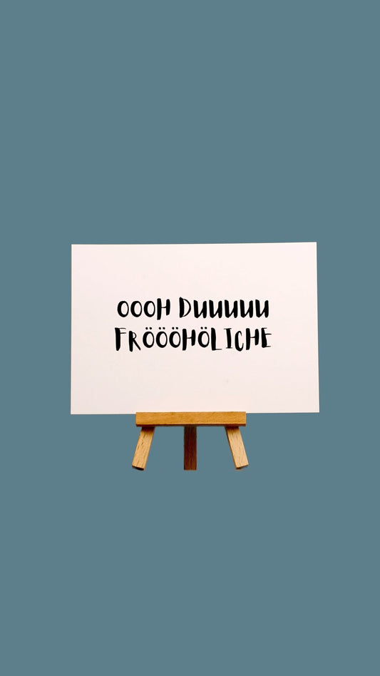 Postkarte «Oh du fröhliche» A6 / C6 - Weihnachtsfabrik