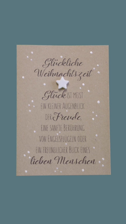 Kraftpapierkarte A6/C6 "Glückliche Weihnachtszeit"