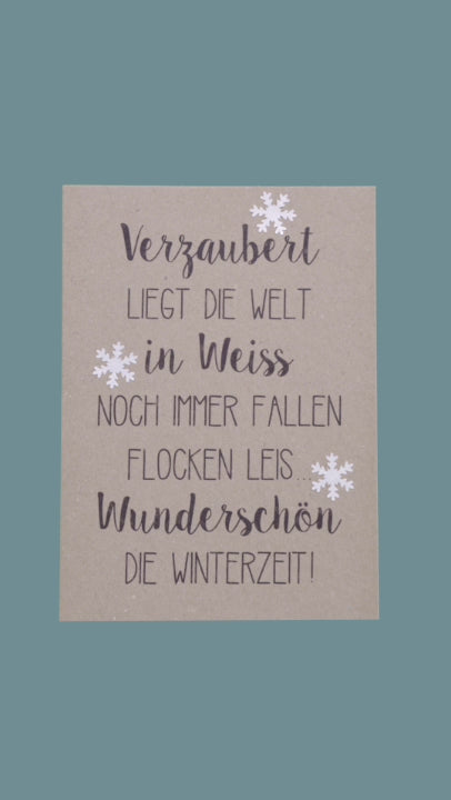 Kraftpapierkarte A6/C6 "Winterzeit"