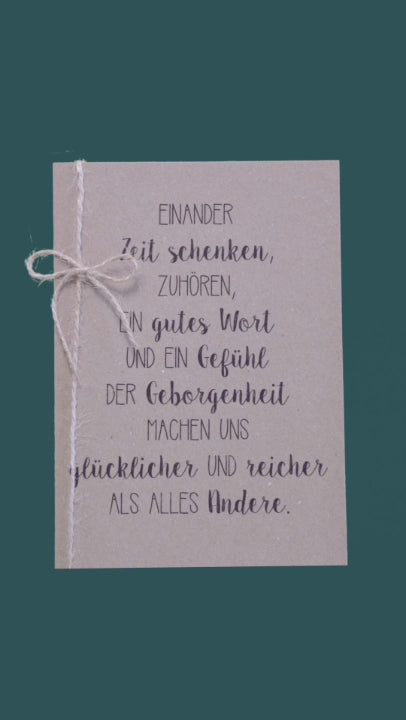 Kraftpapierkarte A6/C6 "Zeit schenken"