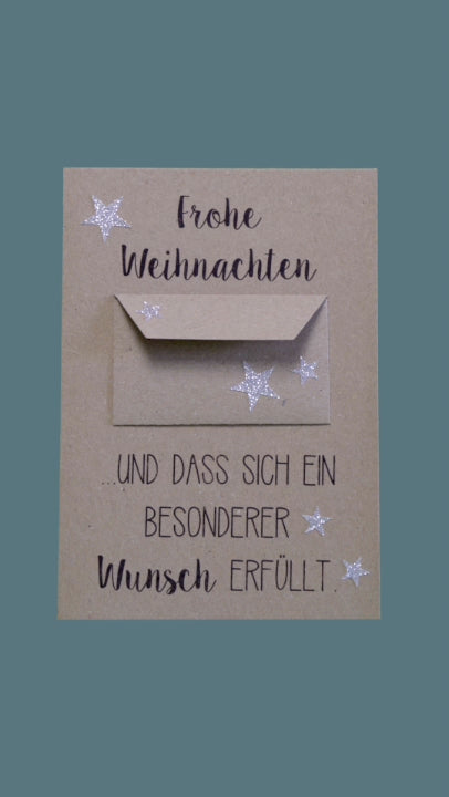 Kraftpapierkarte A6/C6 "Weihnachtswunsch"