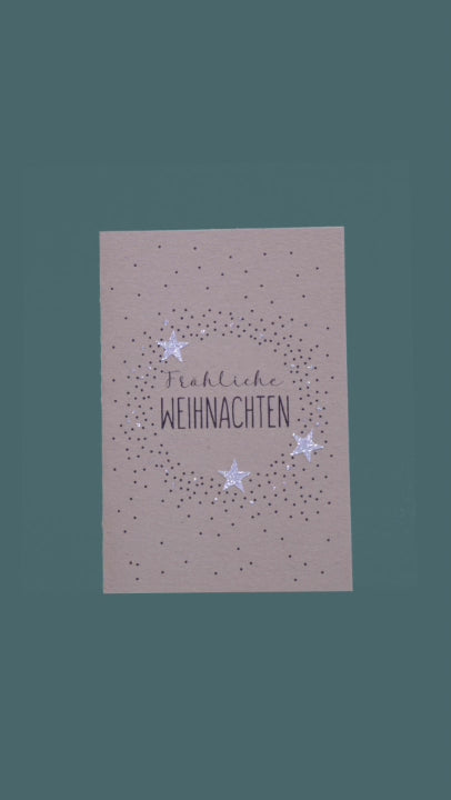 Kraftpapierkarte A7 / C7 "Fröhliche Weihnachten"