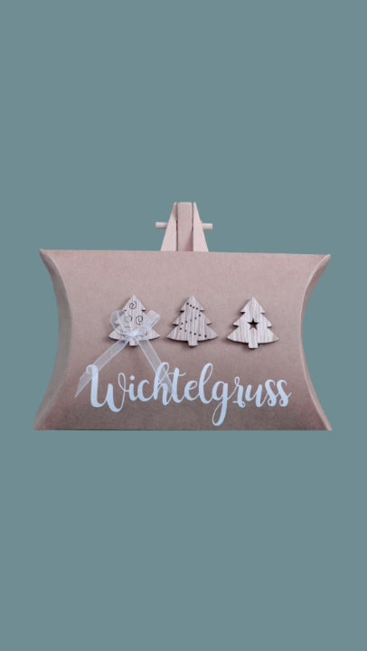 Pillow Geschenkbox «Wichtelgruss»