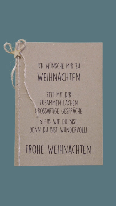 Kraftpapierkarte A6/C6 "Zeit der Wünsche"