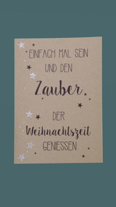 Kraftpapierkarte A6/C6 "Zauber der Weihnachtszeit"