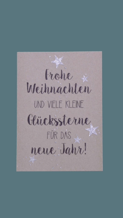 Kraftpapierkarte A6/C6 "Frohe Weihnachten"