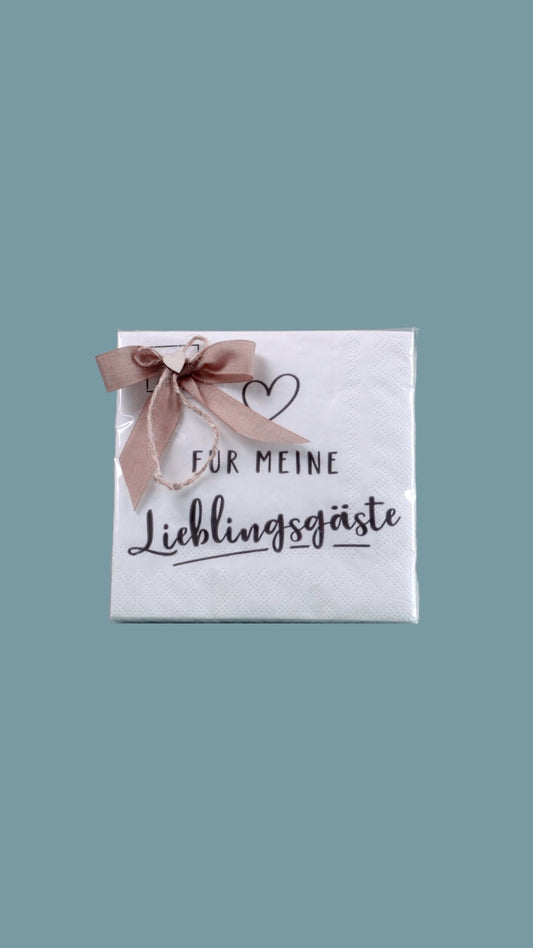 Serviette "Für meine Lieblingsgäste" - Weihnachtsfabrik