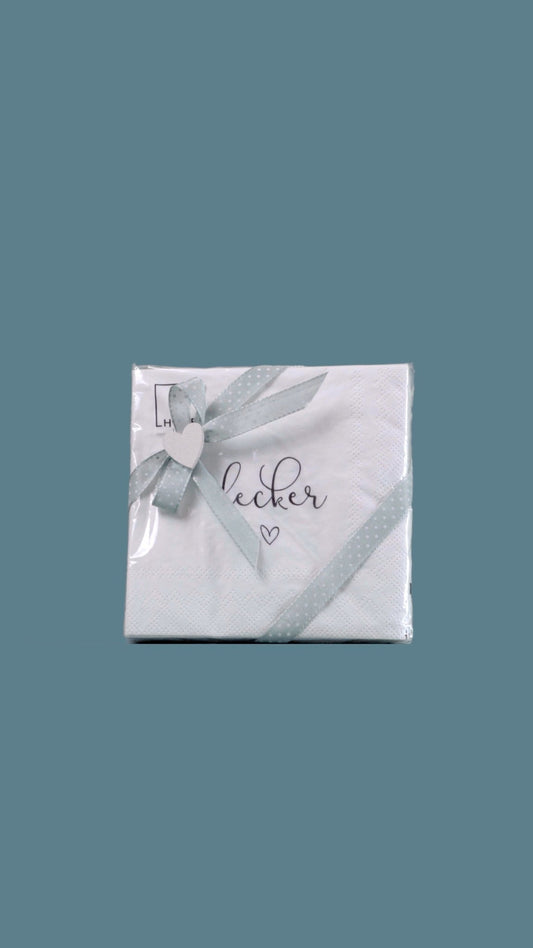 Serviette "lecker" - Weihnachtsfabrik