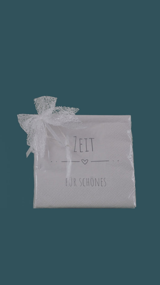 Serviette "Zeit für schönes" - Weihnachtsfabrik