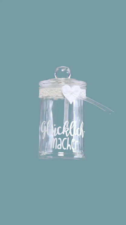 Vorratsglas klein "Glücklichmacher" - Weihnachtsfabrik